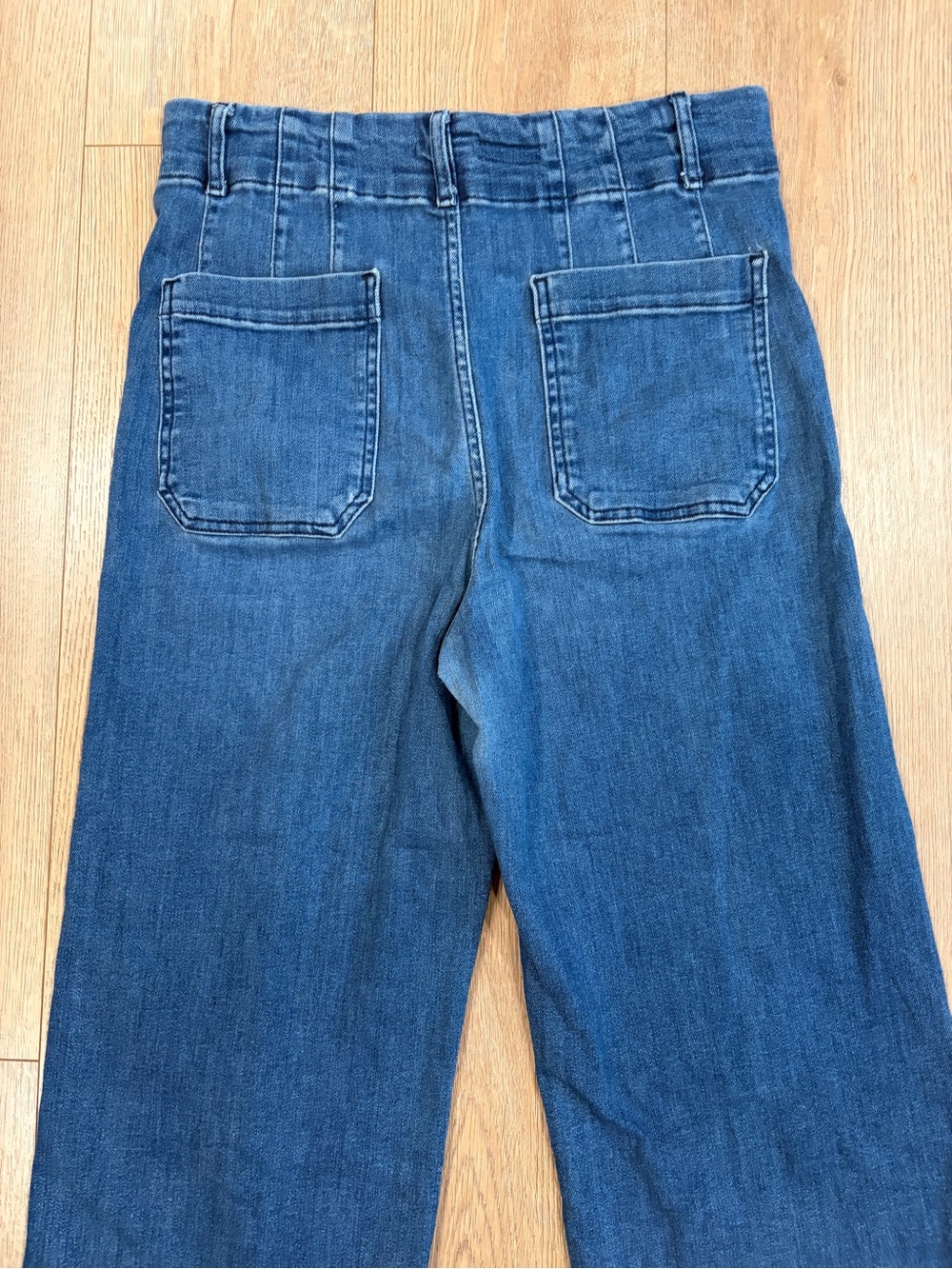 Pilcro The Skipper High Rise Wide Leg Crop Jeans Medium Wash Size 31 - Picture 5 of 9